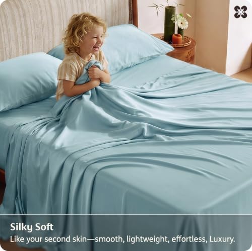 Bedsure PureWoven 100% Viscose Derived from Bamboo, King Size Sheets Set - Image 5