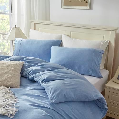 H HOUSEHOLD 100% Jersey Knit Cotton King Size Pillowcases Set of 2, Super Soft - Image 2