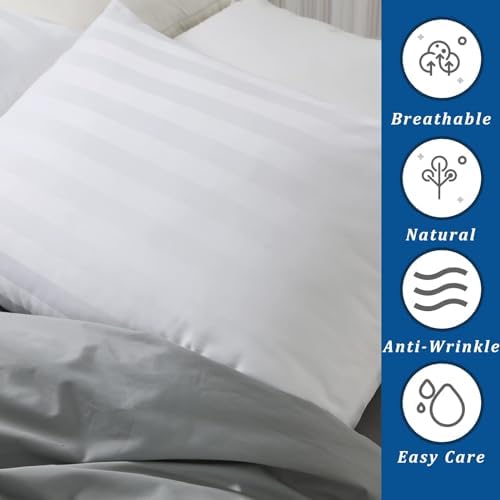 Pillow Cases Standard Size, 100% Egyptian Cotton Pillow Protectors - Image 4