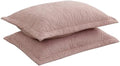 MarCielo 2-Piece Embroidered Pillow Shams, Decorative Microfiber Pillow Covers by MarCielo
