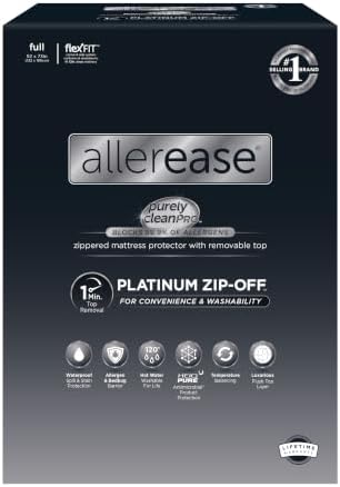 AllerEase Platinum Zip-Off Top Waterproof Mattress Protector Full by AllerEase
