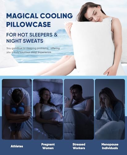 LUXEAR Cooling Pillow Cases for Hot Sleepers, Queen Size - Image 6