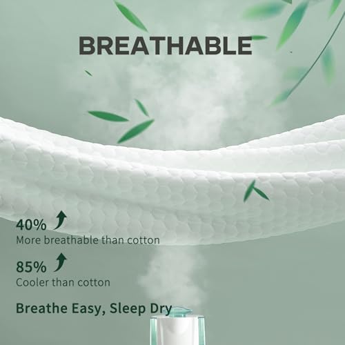 OhGeni 100% Waterproof Mattress Protector, California King Bamboo Viscose Top - Image 6
