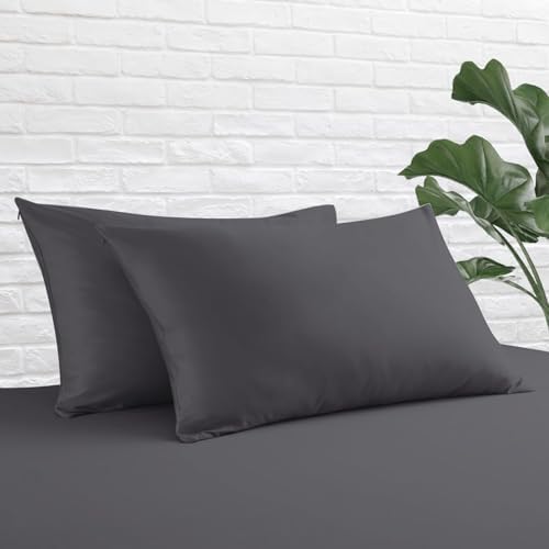 Toddler Pillow Protector Set of 2, 100% Egyptian Cotton Pillow Cases by ZaizaiHome