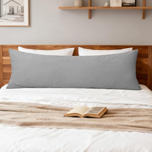 CHUFFED 100% Cotton Waffle Weave Body Pillow Cover by Chuffed