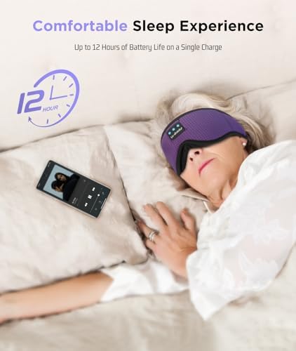 LC-dolida Sleep Headphones, Sleep Mask Bluetooth Wireless Music Eye Mask - Image 6
