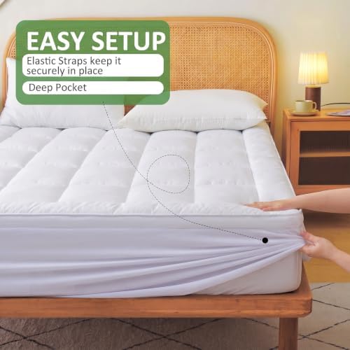 Cooling Mattress Topper California King – Extra Soft Pillow Top Mattress Pad - Image 7