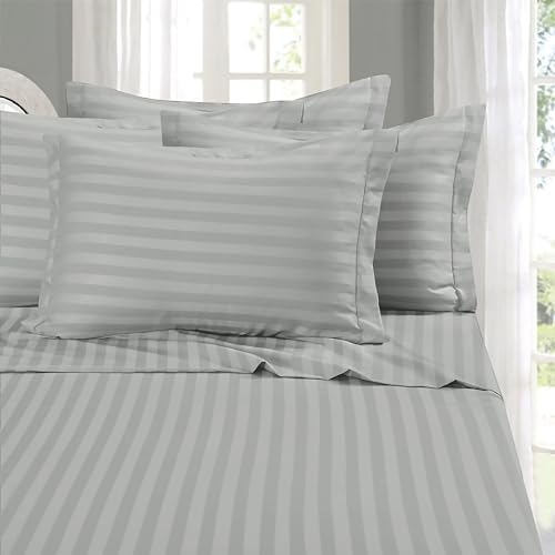Elegant Comfort 6-Piece Damask Stripe Sheet Set, Cal King by ELEGANTCOMFORT
