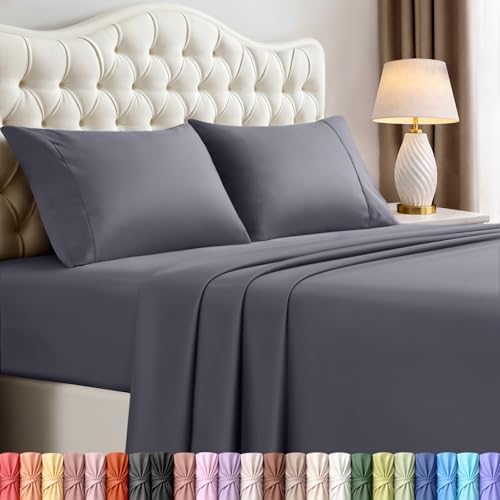 King Sheets Set, 4 Pieces 16" Deep Pocket Hotel Luxury Bed Sheets by UTOPIABEDDING