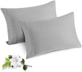 Horbaunal Microfiber Pillowcases Standard Size, Light Grey, 2 Pack by Horbaunal