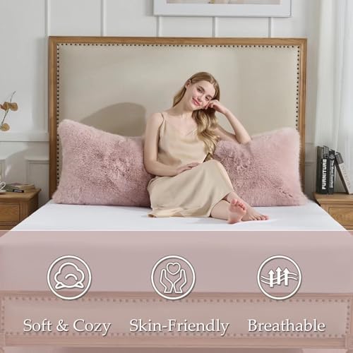 20x54 inch Luxury Fluffy Body Pillow Cover, Shaggy Furry Body Pillowcase - Image 4
