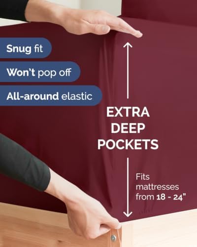 CGK Linens 2 Pack Extra Deep Full Fitted Sheets - Image 2