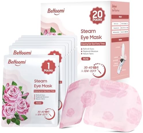 BeHoomi 20 Packs Steam Eye Mask, Heated Eye Mask Warm Compress by BeHoomi