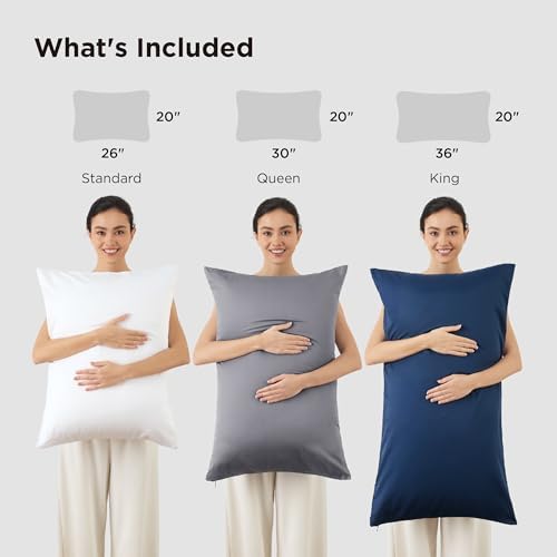Bedsure Zipper Pillow Cases Standard Size from Rayon Derived from Bamboo - Image 6