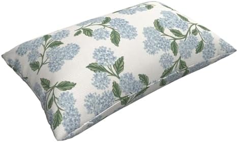 AEIOAE Spring Green Blue Hydrangea Flower Pillow Covers 12x20 Set of 2 - Image 7
