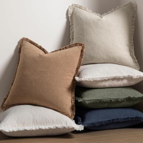 MIULEE Linen Decorative Lumbar Throw Pillow Covers Light Olive Green 12x20 - Image 7