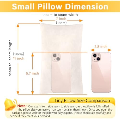 1 MIDDLE ONE 2 Pack Small Pillow, Memory Foam Mini Pillow 11 X 7 Inches - Image 2