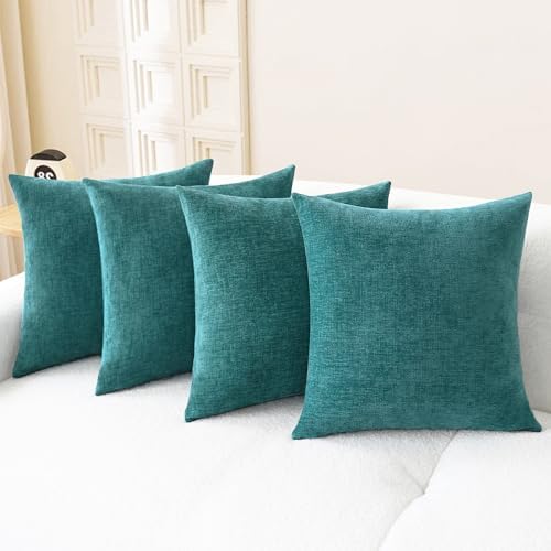CaliTime Decorative Couch Throw Pillow Covers 18 X 18 Inches Teal by CaliTime