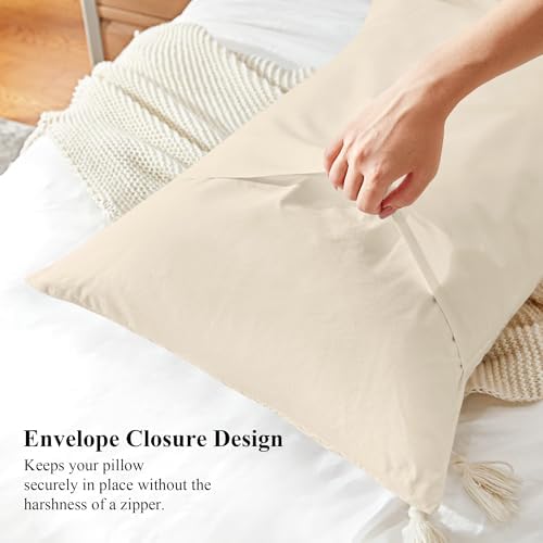100% Coton Waffle Weave Body Pillow Pillowcase 1 Pack, Ultra Soft Aesthetic - Image 4