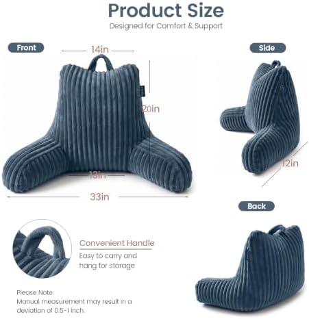 Reading Pillow for Sitting up in Bed, Adjustable Memory Foam Bed Rest Pillow - Image 2