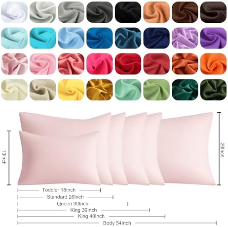 Standard Pillow Cases, 2 Pack, 20x26 in, Microfiber, Light Pink - Image 6