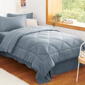 CozyLux Twin Comforter Set 68"x88" Dusty Blue by CozyLux