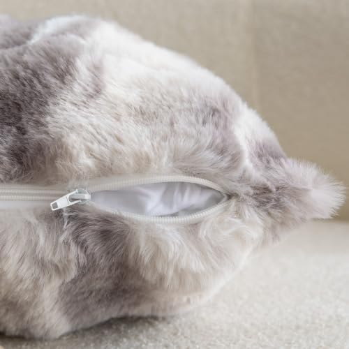 MADIZZ Pack of 2 Thick Plush Faux Wool Throw Pillow Covers Soft Boho Throw - Image 3