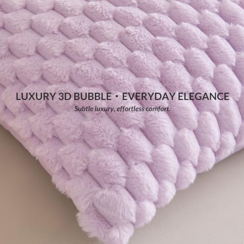 XeGe Luxury Bubble Fluffy Faux Rabbit Fur Body Pillow Cover 20x54 - Image 2