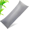 Body Cooling Pillow Cases Cover, Bamboo Rayon Dark Grey Body Pillowcases by TELUS