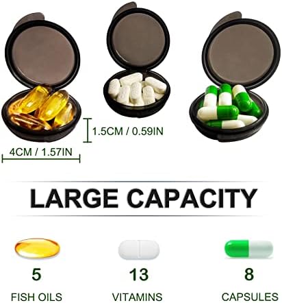 UHOUSE Small Pill Box, Daily Mini Pill Organizer Portable - Image 3