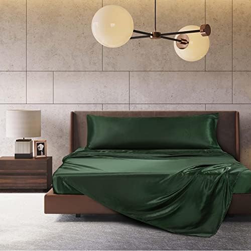 TREELY 1 Pack Satin Pillow Covers 20x48 Inches, Forest Green - Image 2