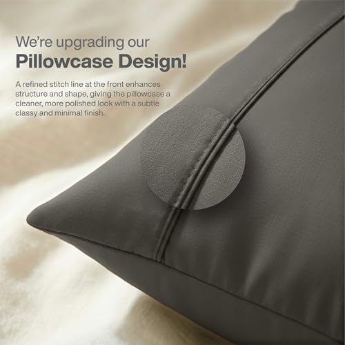QUEENSBAY Queen Pillow Cases Set of 2, Microfiber Cooling Pillowcases, Soft - Image 2