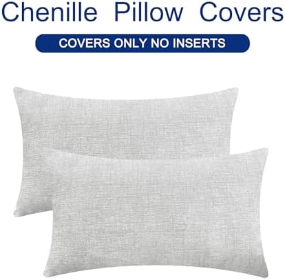 CaliTime Decorative Throw Pillow Covers 20 X 12 Inches Moonbeam Gray - Image 6