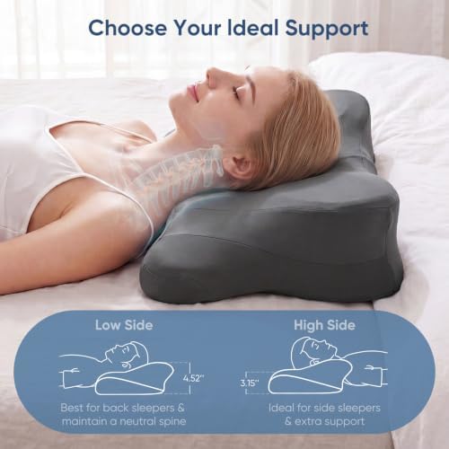 Sweetcrispy Cervical Pillow for Neck Pain Relief, Cooling Memory Foam - Image 6