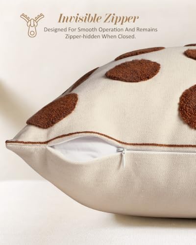 Fall Embroidered Throw Pillow Cover 20x20 Inch - Image 3