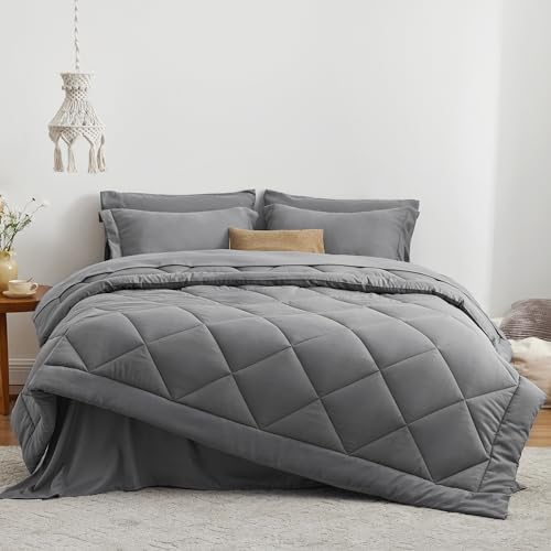 Love's cabin Oversized Queen Comforter Set, 7 Pieces Bed in a Bag, All Season - Image 2