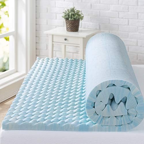 Zinus 2 Inch Swirl Gel Memory Foam Convoluted Mattress Topper / Cooling - Image 6