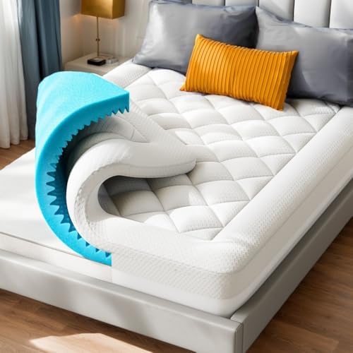 PERLECARE Queen Mattress Topper, 4 Inch Mattress Topper Queen by PERLECARE-Becausewecare%E2%80%A6