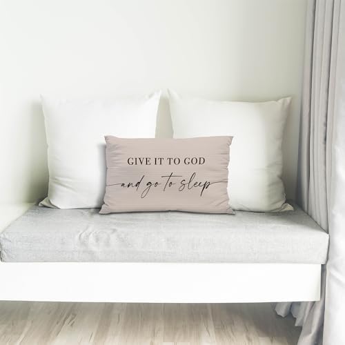 Knibeo Give It to God and Go to Sleep, Decorative Corduroy Pillows Cover - Image 3