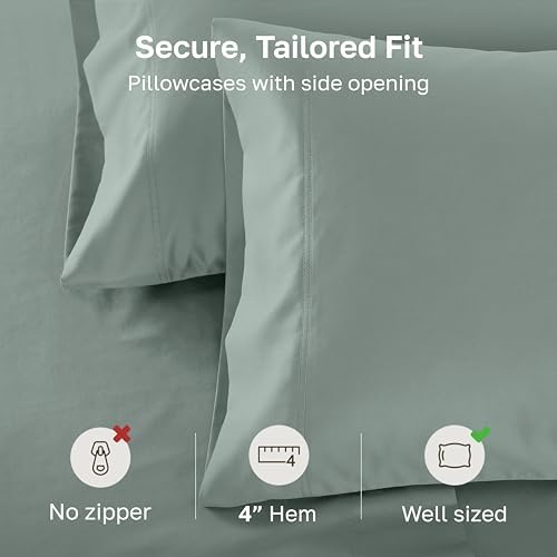 CALIFORNIA DESIGN DEN Luxuriously Soft Hotel Quality 600 Thread Count, 100% - Image 4