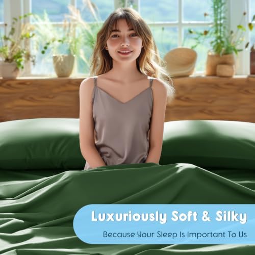 SONORO KATE 1000 Series 100% Egyptian Cotton Queen Sheets, Extra Deep Pocket - Image 4