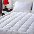 EASELAND King Size Mattress Pad Cotton Pillow Top Mattress Topper White by EASELAND
