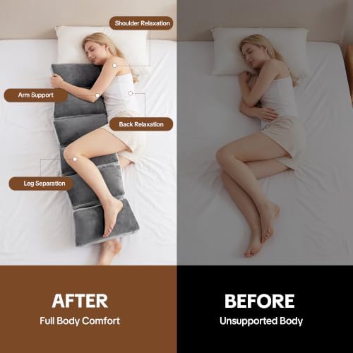 HOMBYS 6-Segment Adjustable Weighted Body Pillow - Image 3