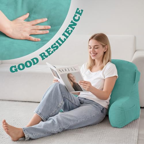 Reading Pillow for Bed, Back Pillow for Bed Sitting Up, Lumbar Support Pillow - Image 4