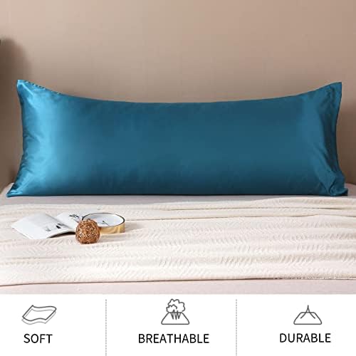 Satin Body Pillow Cover, 20x54 Inches Pillow Case Set of 1 - Image 6