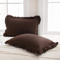 Merryword Dark Brown Pillow Shams Standard Pillowcases 20x26inch Chocolate Cute by Merryword