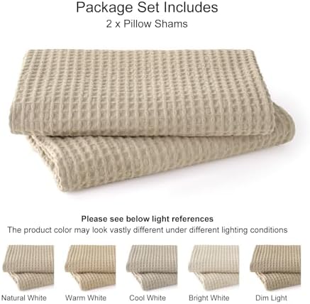 PHF Cotton Waffle Lumbar Pillow Covers 12" x 20", No Insert - Image 6