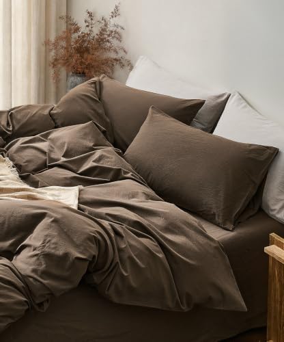 JELLYMONI 100% Washed Cotton Pillowcases, Envelope Closure 2-Pack - Image 6
