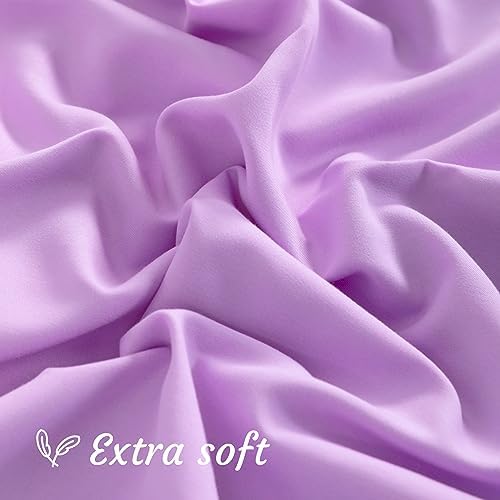 NTBAY California King Microfiber Pillowcases, Light Purple - Image 5