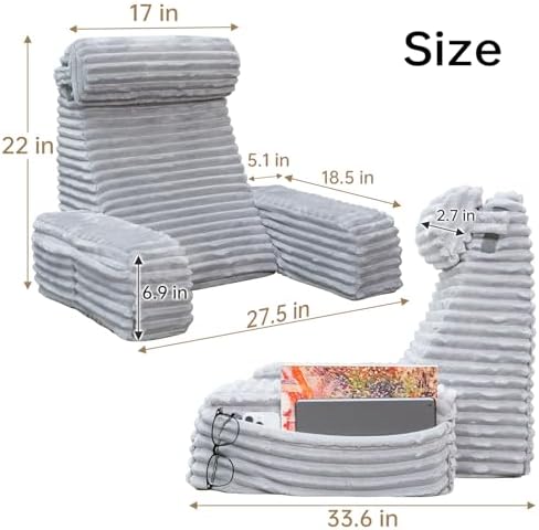 ENITYA 22" XL Back Pillow for Bed Sitting Up - Image 4